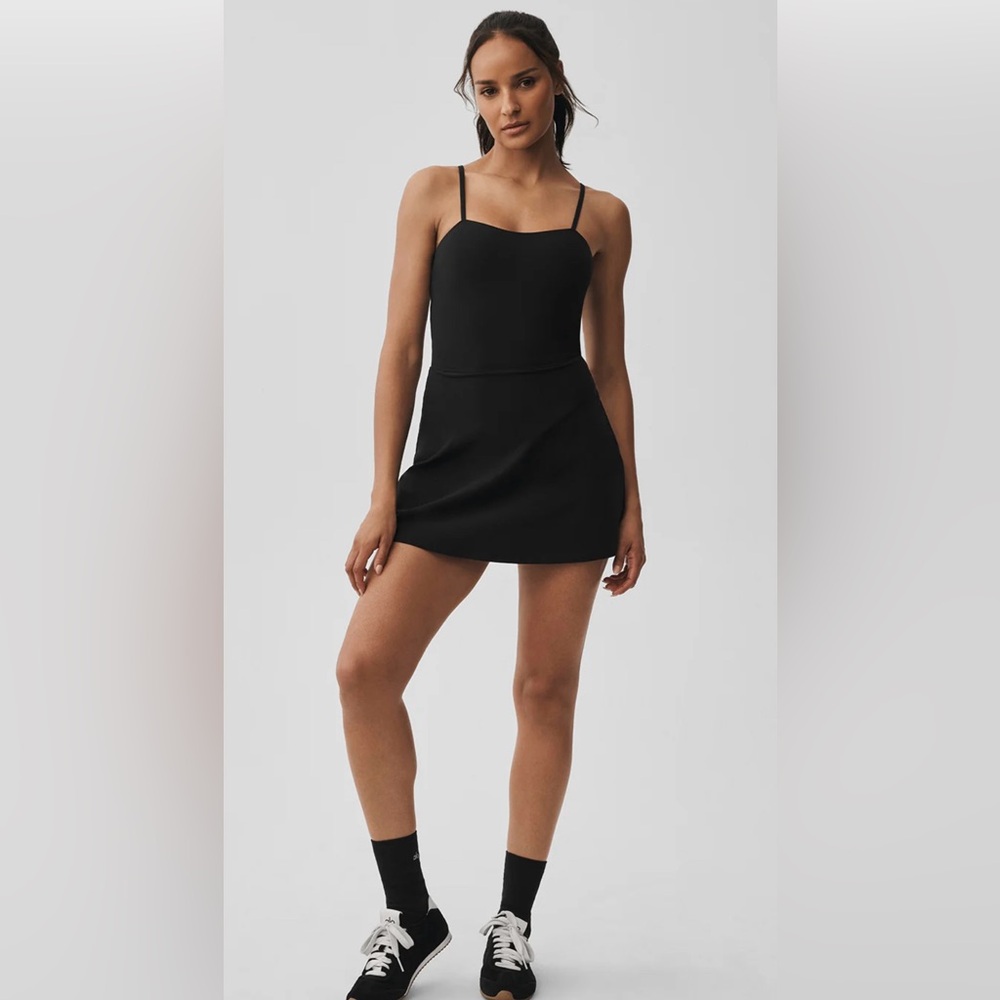 ALO Courtside Tennis Dress Black
